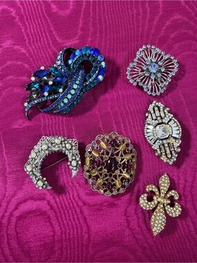 Jewelry Bundle pins clip earrings watch necklace